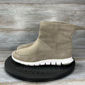 Cole Haan Women's Zerogrand Waterproof Suede Taupe Ankle Boots Size 6